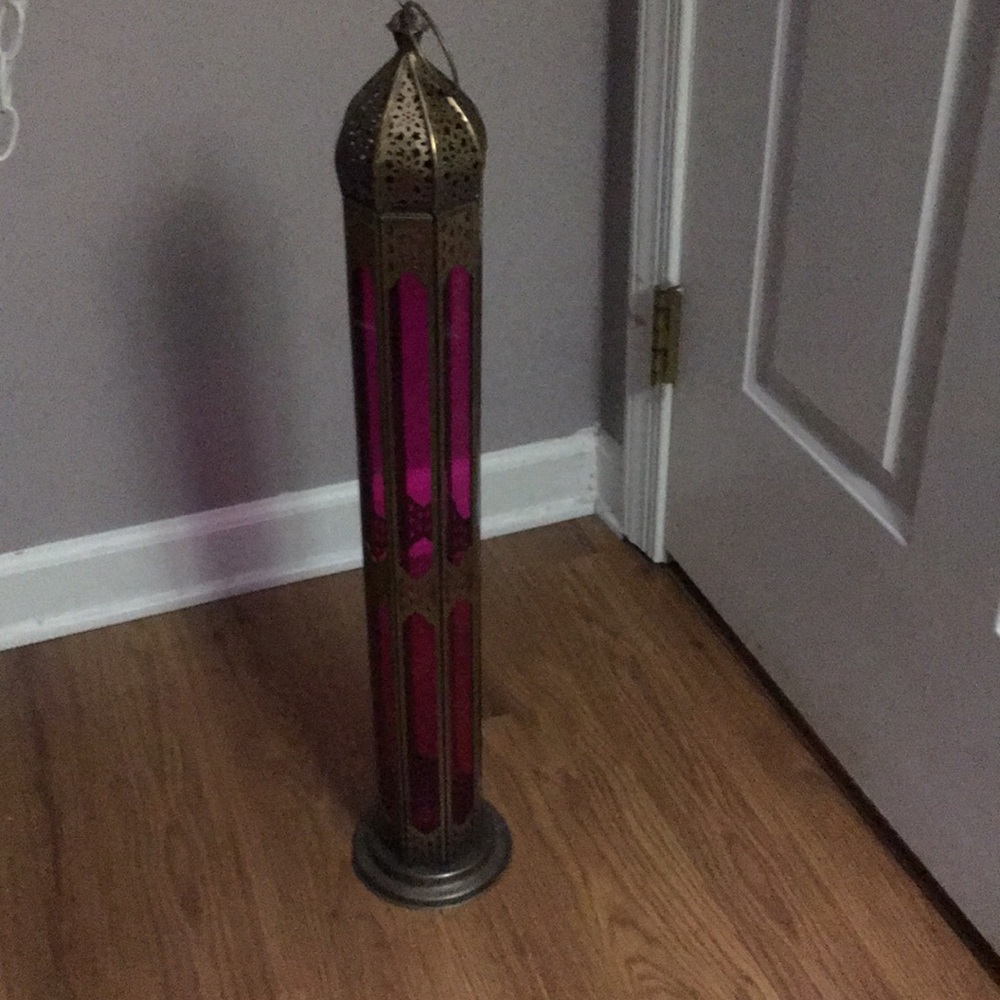 Fuchsia Moroccan-inspired Lantern